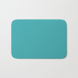 AQUARIUM Teal pastel solid color Bath Mat | Aqua, Single, Painting, One, Solid, Seawater, Aquqrium, Bluegreen, Turquoise, Ocean 