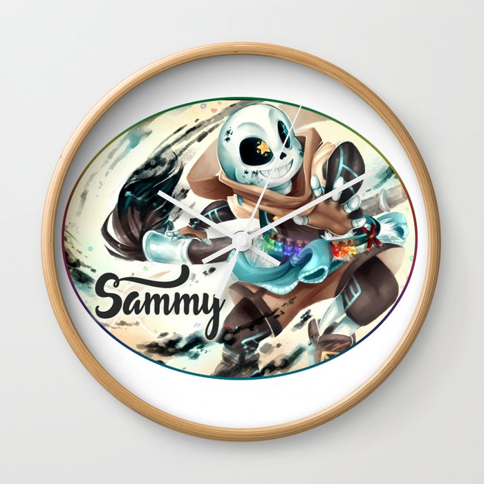 Sans Skeleton Sam Undertale Wall Clock By Girlsgonethrift Society6