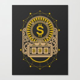 Bitcoin Jackpot Mechanical  Canvas Print