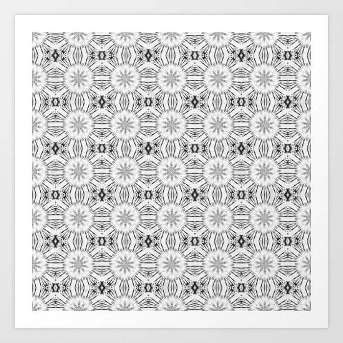 Charcoal Gray Floral Abstract Art Print By Saravalor Society6