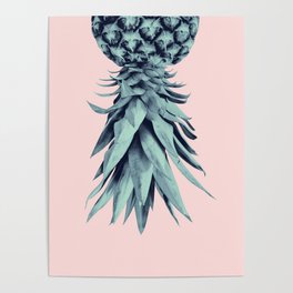 Pineapple Upside Down #2 #tropical #fruit #decor #art #society6 Poster