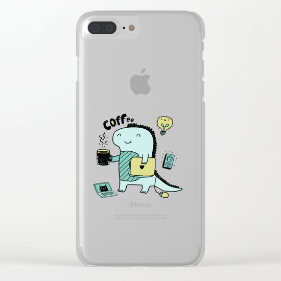 Communication Dinosaurs Clear iPhone Case