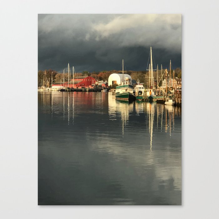 Shoreline Reflections Before the Storm Canvas Print