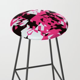 Pink Digital Abstract Bar Stool