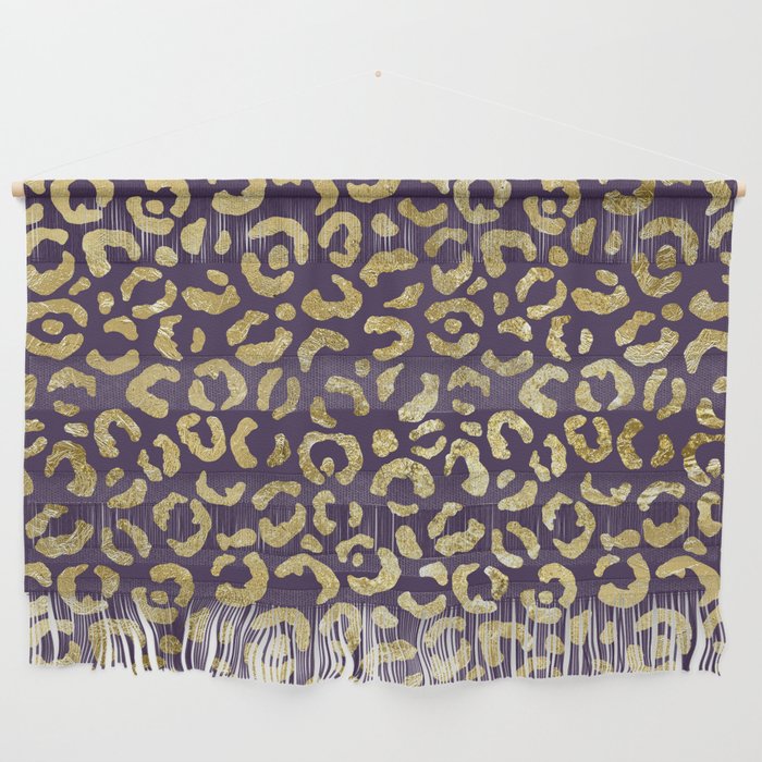 Foil Glam Leopard Print 11 Wall Hanging