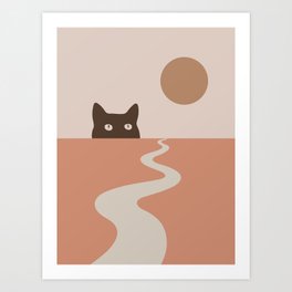 Cat Landscape 16 Art Print