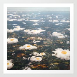 Eggy Clouds - Sunny side up clouds Art Print