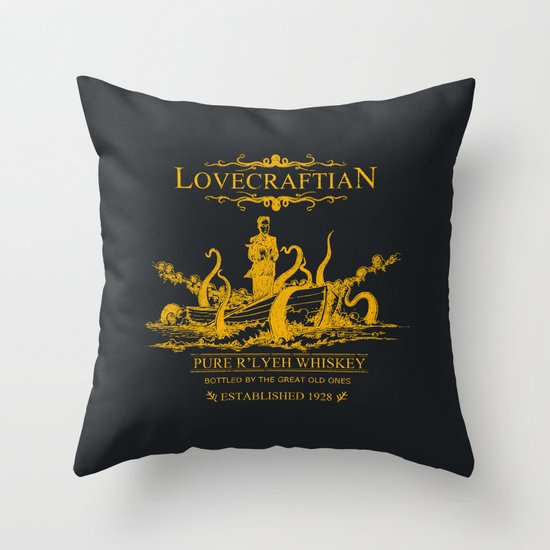 Lovecraftian Whiskey Throw Pillow