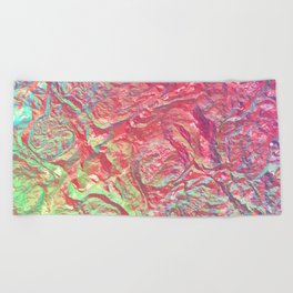 Holographic gradient Beach Towel