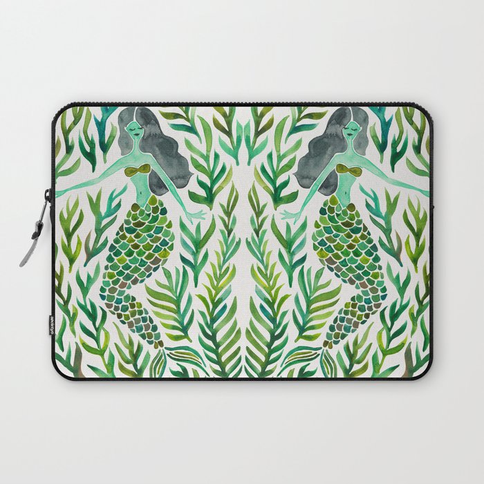 Kelp Forest Mermaid – Green Palette Laptop Sleeve