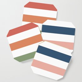 Colorful Tiny Stripes Coaster