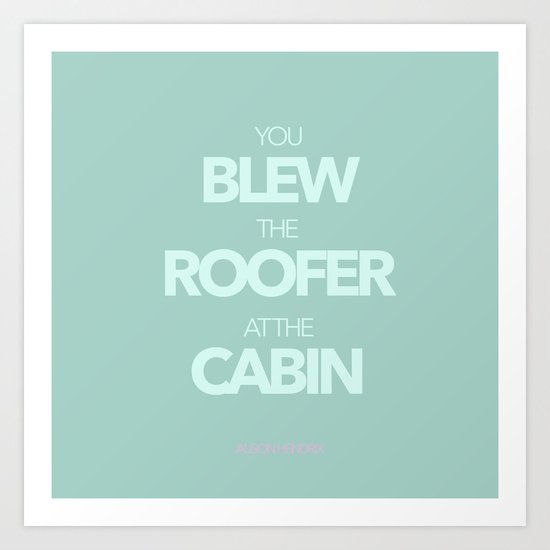 The Roofer at the Cabin Art Print