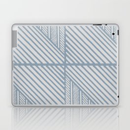 Block Print Modernist - Blue on Cream Laptop Skin