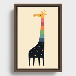 Galaxy Giraffe Framed Canvas