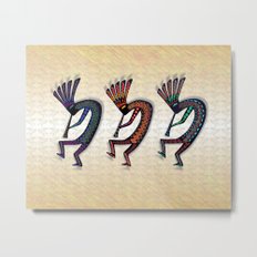 THREE KOKOPELLI Metal Print