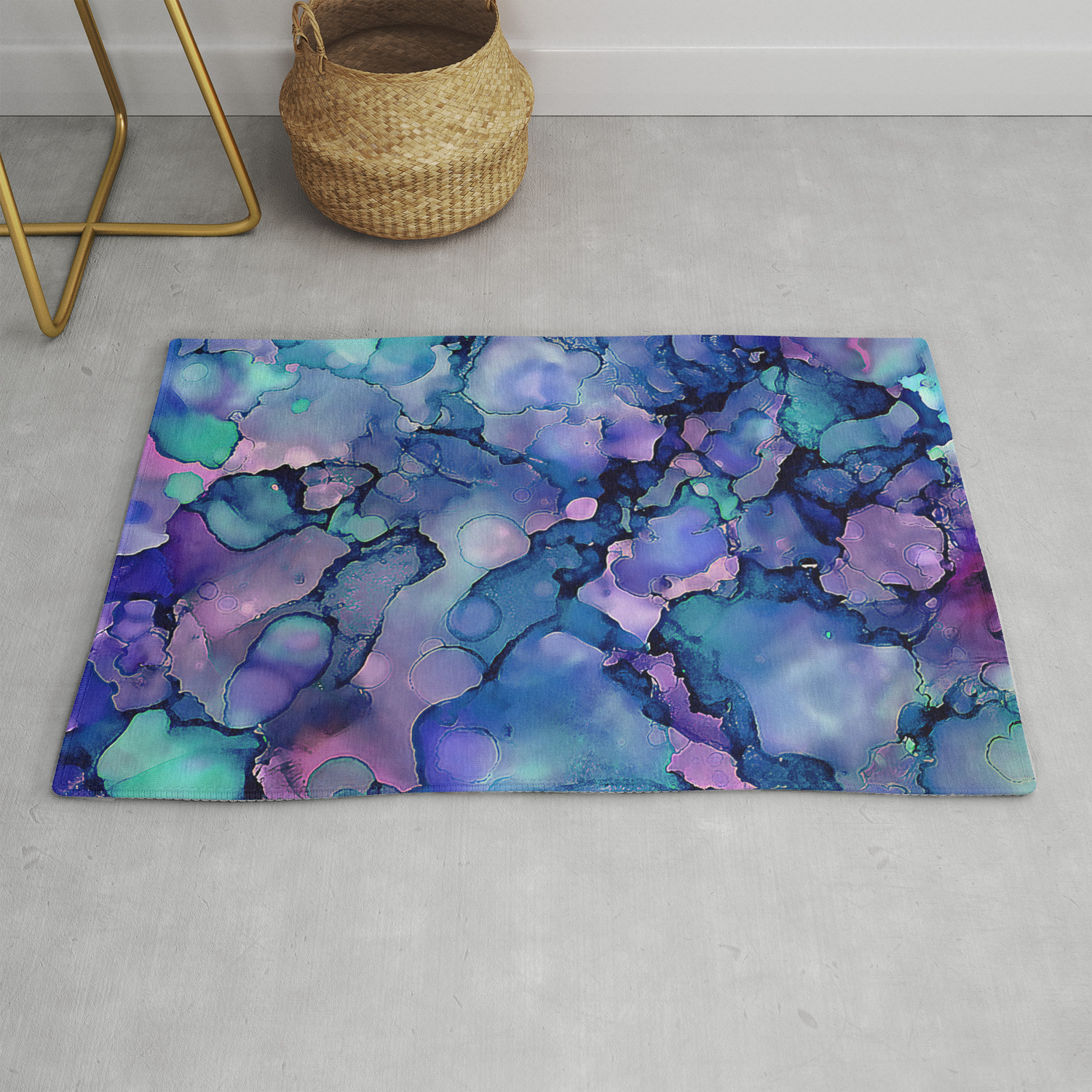 Abstract Alcohol Ink Painting 2 Rug By Klaraacel Society6