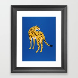 The Stare 2: Golden Cheetah Edition Framed Art Print