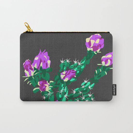 Flowering Cactus Carry-All Pouch