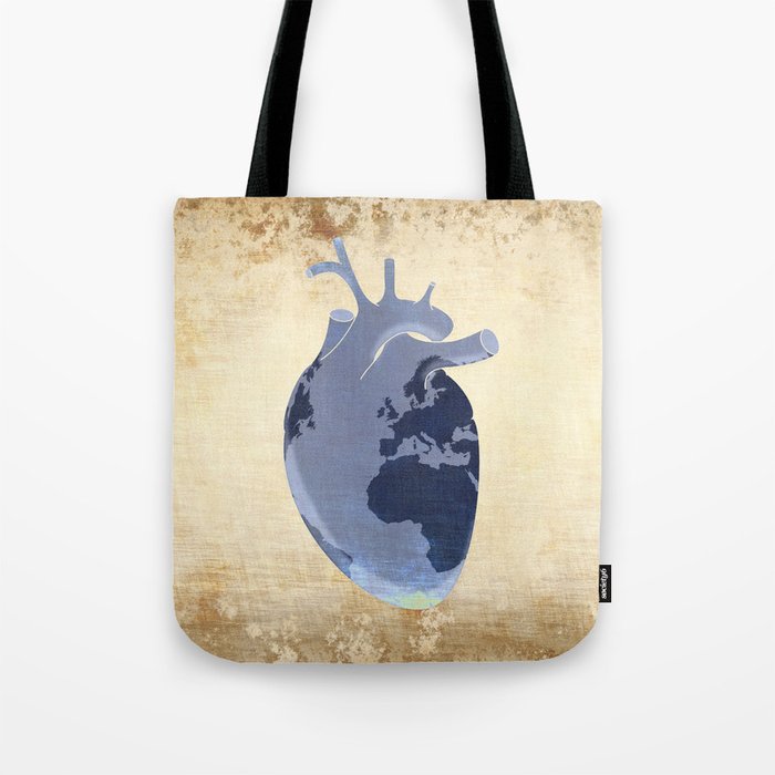 The earth is our heart - EARTH DAY '16 - all artist profits to be donated Tote Bag