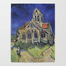 The Church at Auvers Poster