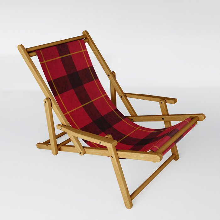 Red Tartan Plaid Sling Chair