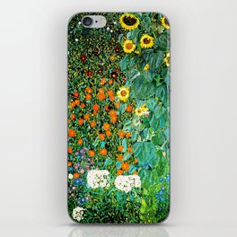 Gustav Klimt - Farm Garden with Sunflowers iPhone Skin