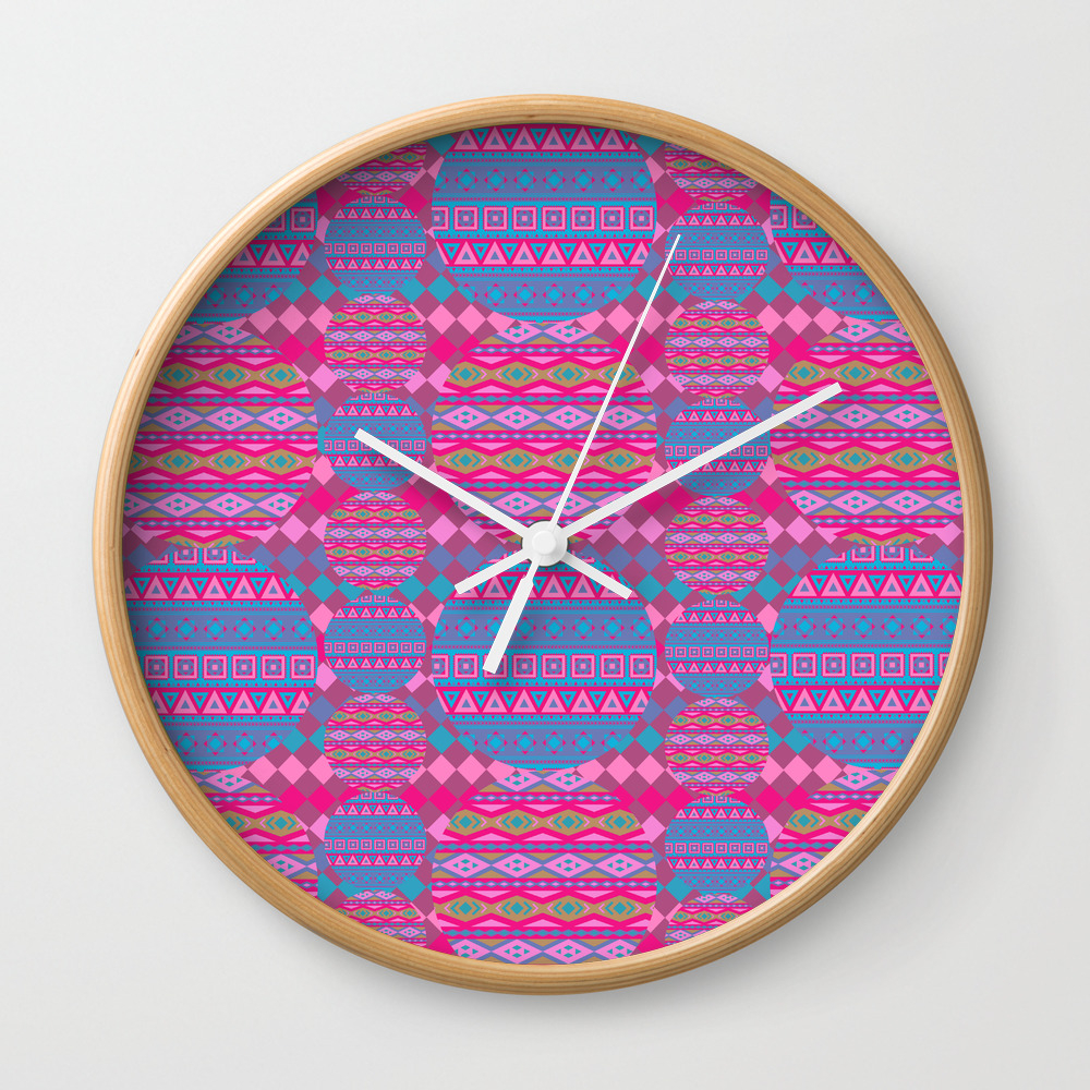 Ethnic27 Wall Clock by design4ustudio