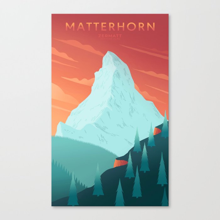 Matterhorn poster Canvas Print
