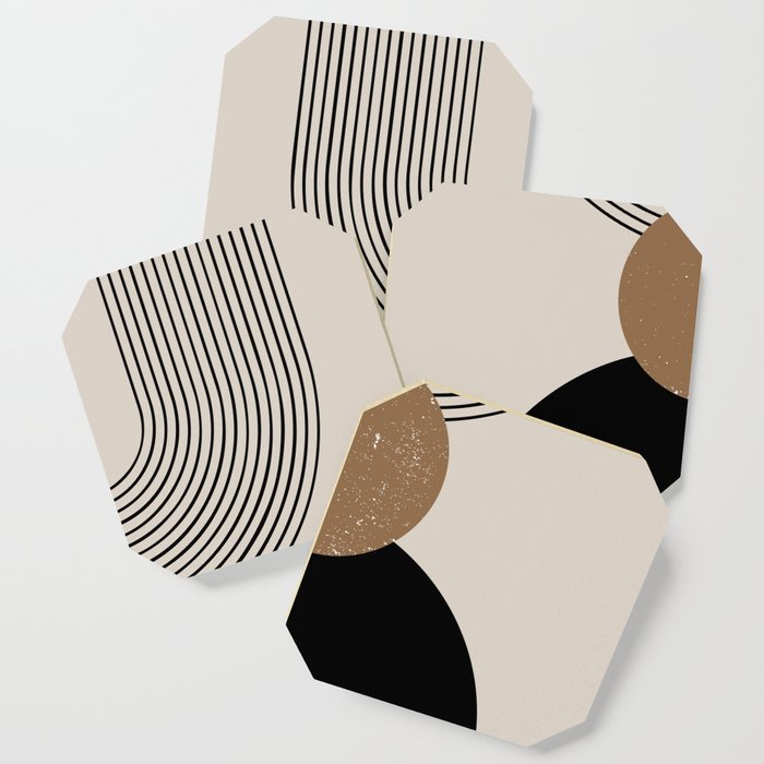 Mid Century Modern Abstract Art 10 Coaster