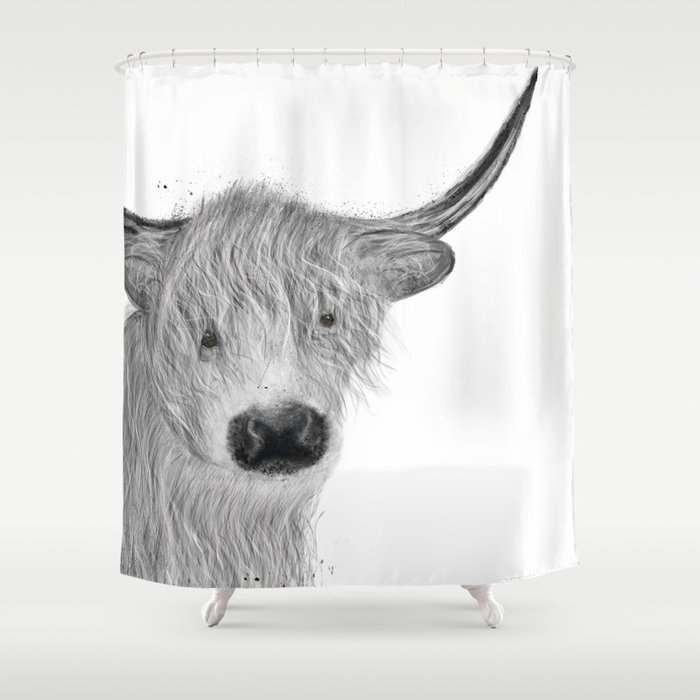 Highland Cow Shower Curtain By Bri, Highland Cow Shower Curtain Society6