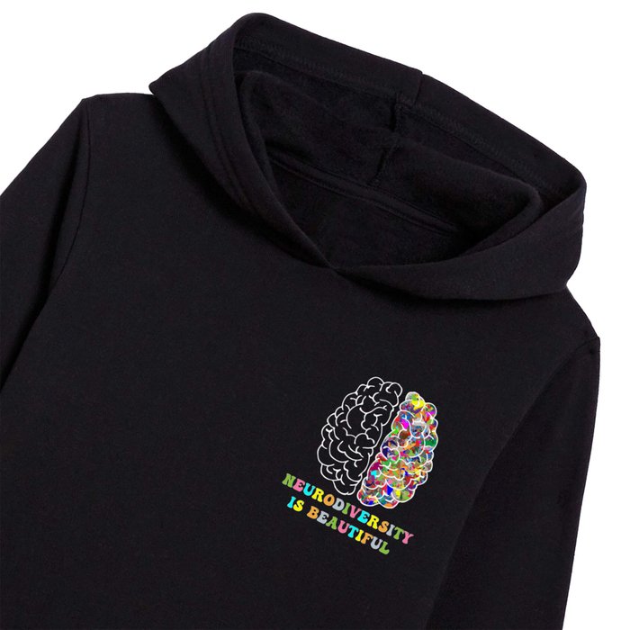 Neurodiversity Is Beautiful Proud Neurodivergent Kids Pullover Hoodie