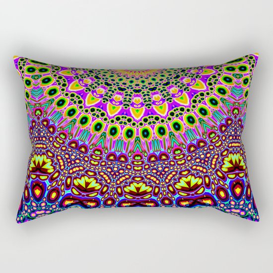 Vibrant Pop Art Pattern Rectangular Pillow