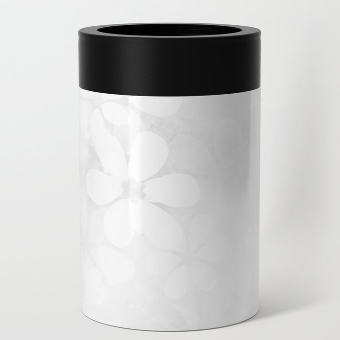 White plant flowers wall Can Cooler