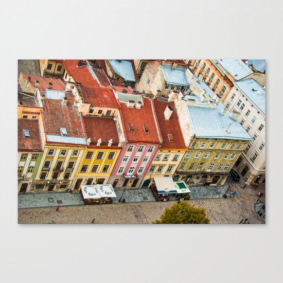 the rooftops of the city Canvas Print