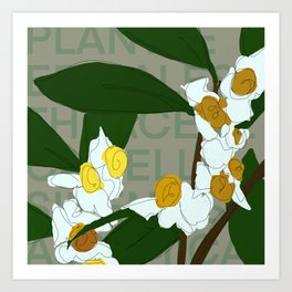 teaplant 10 | painted typography collage Art Print
