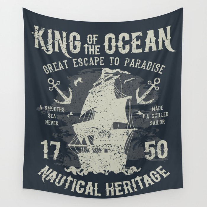 King of the Ocean Wall Tapestry