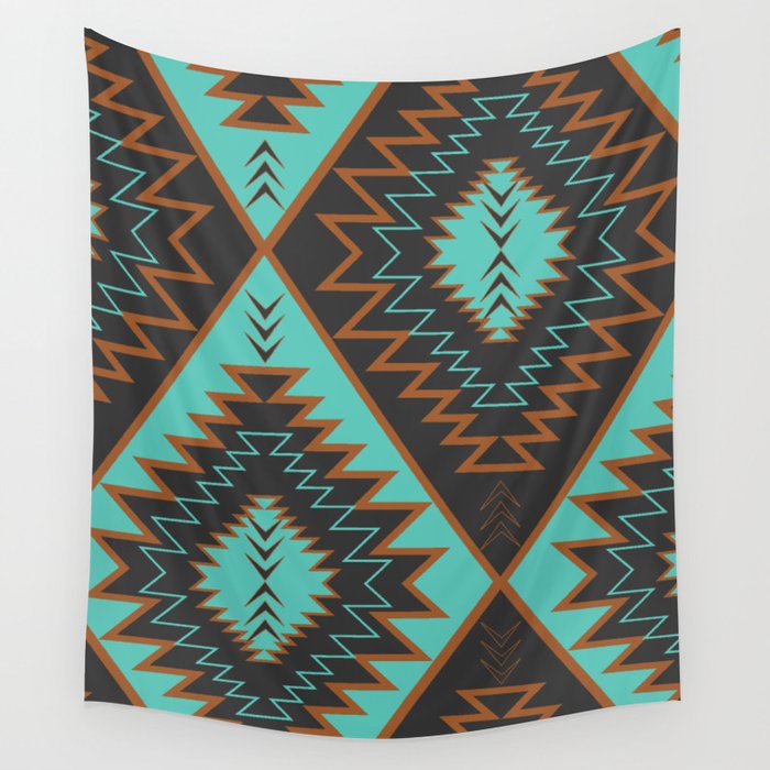 Navajo diamonds Wall Tapestry by Coco's abstractions Society6