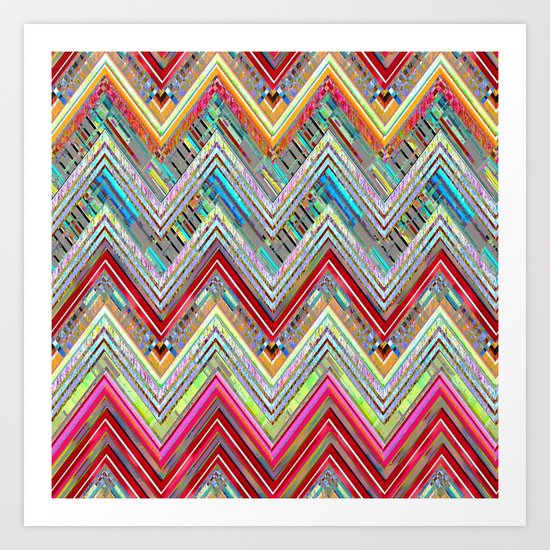 Tribal Chevron Art Print