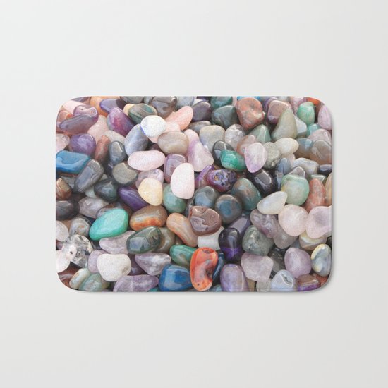Polished Coloured Gemstones Bath Mat