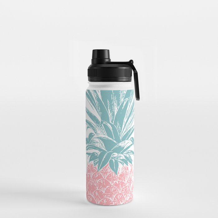 Simple Modern Boho Pineapple Drawing Water Bottle