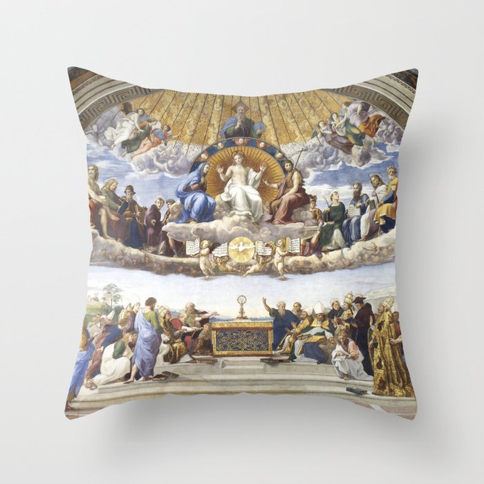 Disputation of the Holy Sacrament Throw Pillow