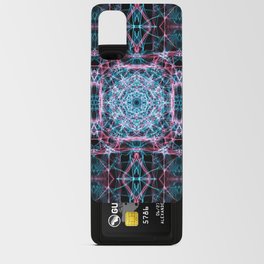 Liquid Light Series 74 ~ Blue & Red Abstract Fractal Pattern Android Card Case