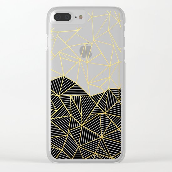 Ab Half and Half White Gold Clear iPhone Case