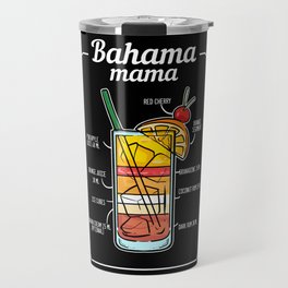 Bahama Mama Cocktail Bar Drinks Barkeeper Mixology Travel Mug