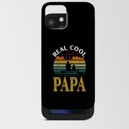 Real cool Papa fishing retro Fathers day 2022 iPhone Card Case