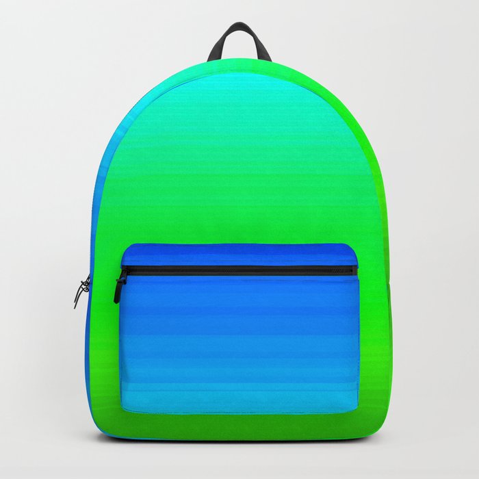 Blue Sky Green Grass Deconstructed (blue to green ombre gradient) Backpack