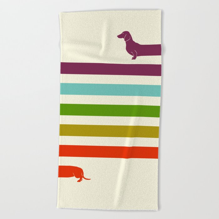 Sausage dog clearance beach towel