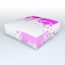 Paint Splashes - neon pink Outdoor Floor Cushion