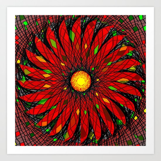 Flower In Motion Art Print