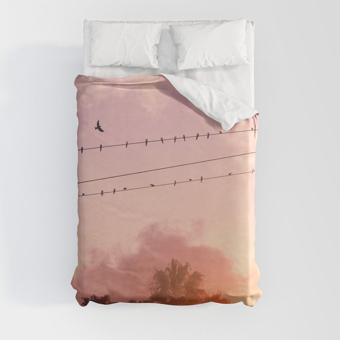 BIRDS ON A WIRE Duvet Cover